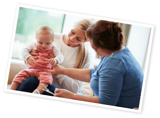 1 BFP August 25, 2022 Agenda Photo of a younger woman holding a baby on her knee while an older lady reaches out toward the baby